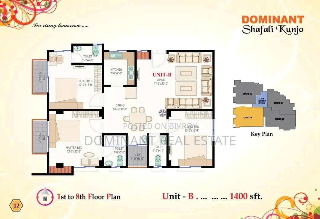 Flat sale in 30 installments with special discount in Ramadan, Talartek, Khilkhet, Purbachal
