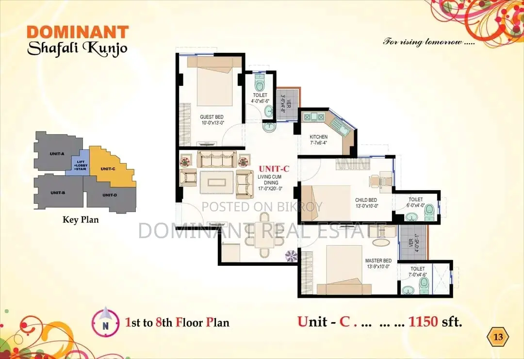 Flat sale in 30 installments with special discount in Ramadan, Talartek, Khilkhet, Purbachal