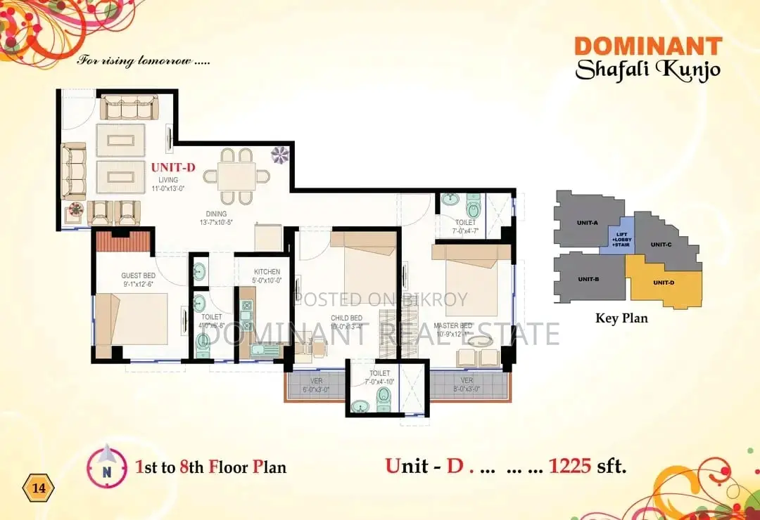 Flat sale in 30 installments with special discount in Ramadan, Talartek, Khilkhet, Purbachal