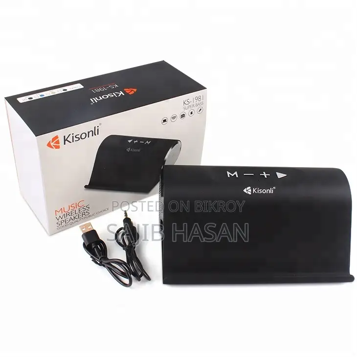 Super Bass Portable Mobile Phone Stand Speaker with Bt/call/fm