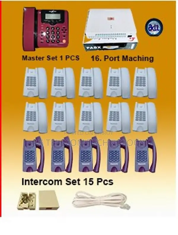 Intercom / Pabx System 16 Line Telephone Set Full Package