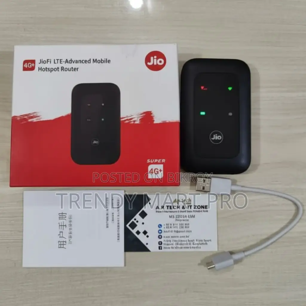 JioFi 4G LTE Pocket Router | All SIM Supported, 10-User Pocket Router