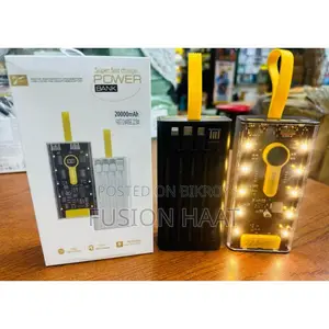 ২০,০০০ এমএএইচ ট্রান্সপারেন্ট পাওয়ার ব্যাংক