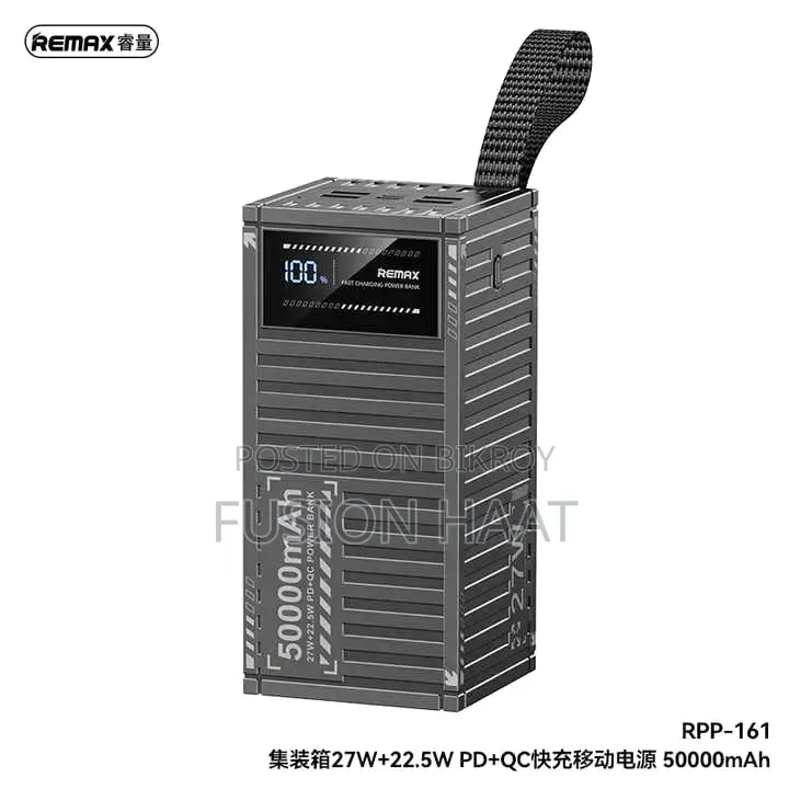 Remax Rpp-161 Container Series 50000mah Pd+qc Power Bank – Black