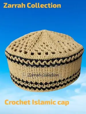 Pure Cotton Free Size Knitted White Islamic Tupi/Islamic Cap For Men