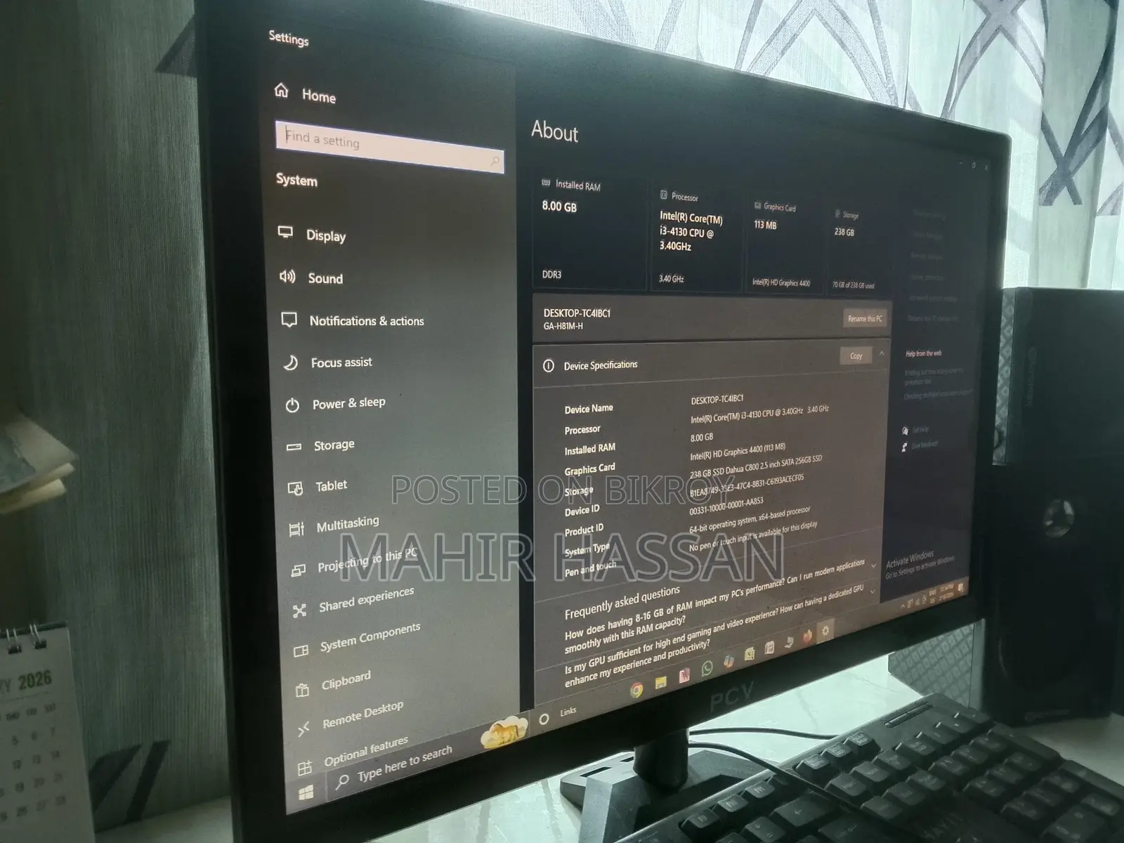 Desktop Sell With Monitor