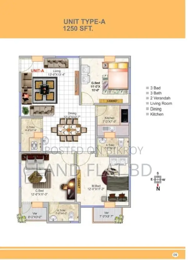 Land Share @ Uttar Badda, 1250sft