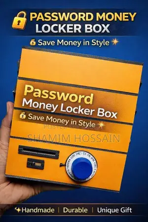 Password Money Saving Box | Desk Organizer Locker Handmade Gift Item