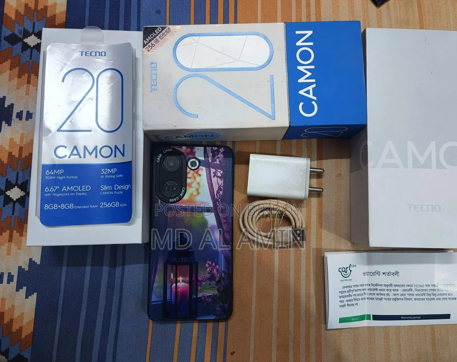Tecno Camon 20 8/256 Gb full box (Used)