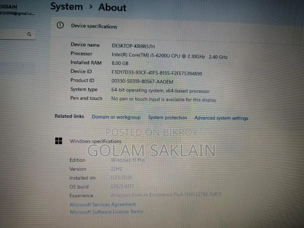 Lenovo Ideapad 310 Intel Core I5-6th Gen