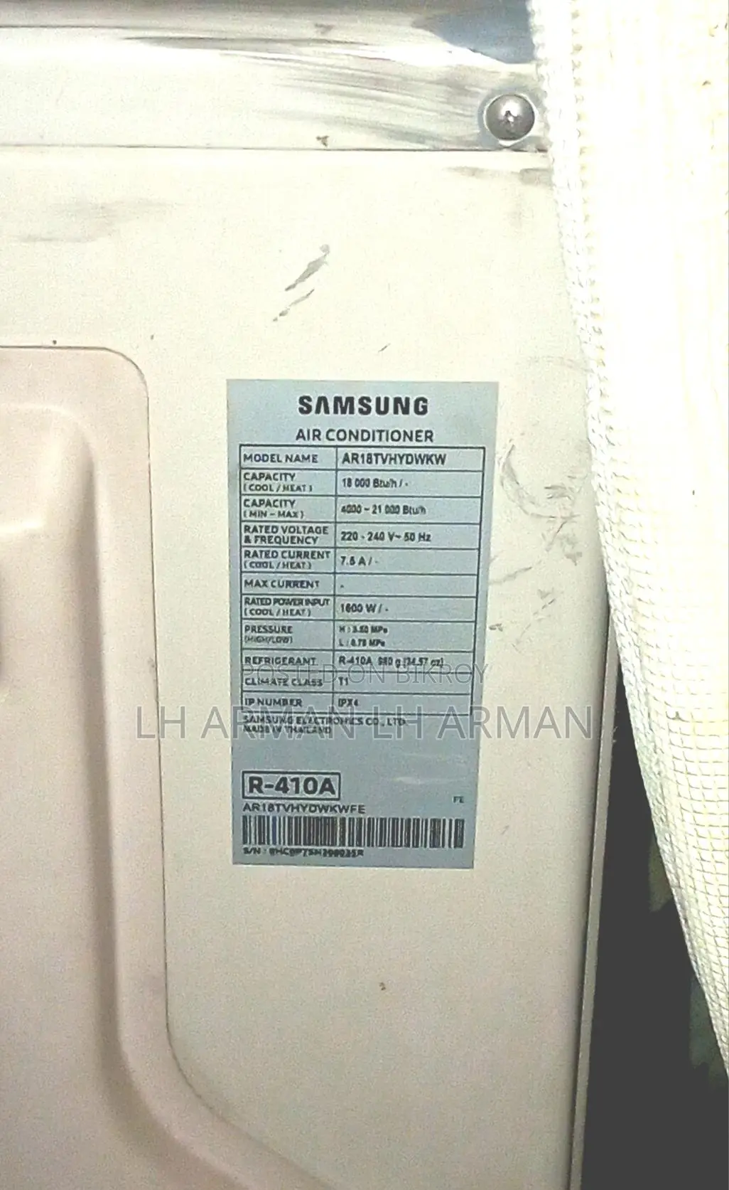 1.5 Ton Samsung AC Made in Thailand