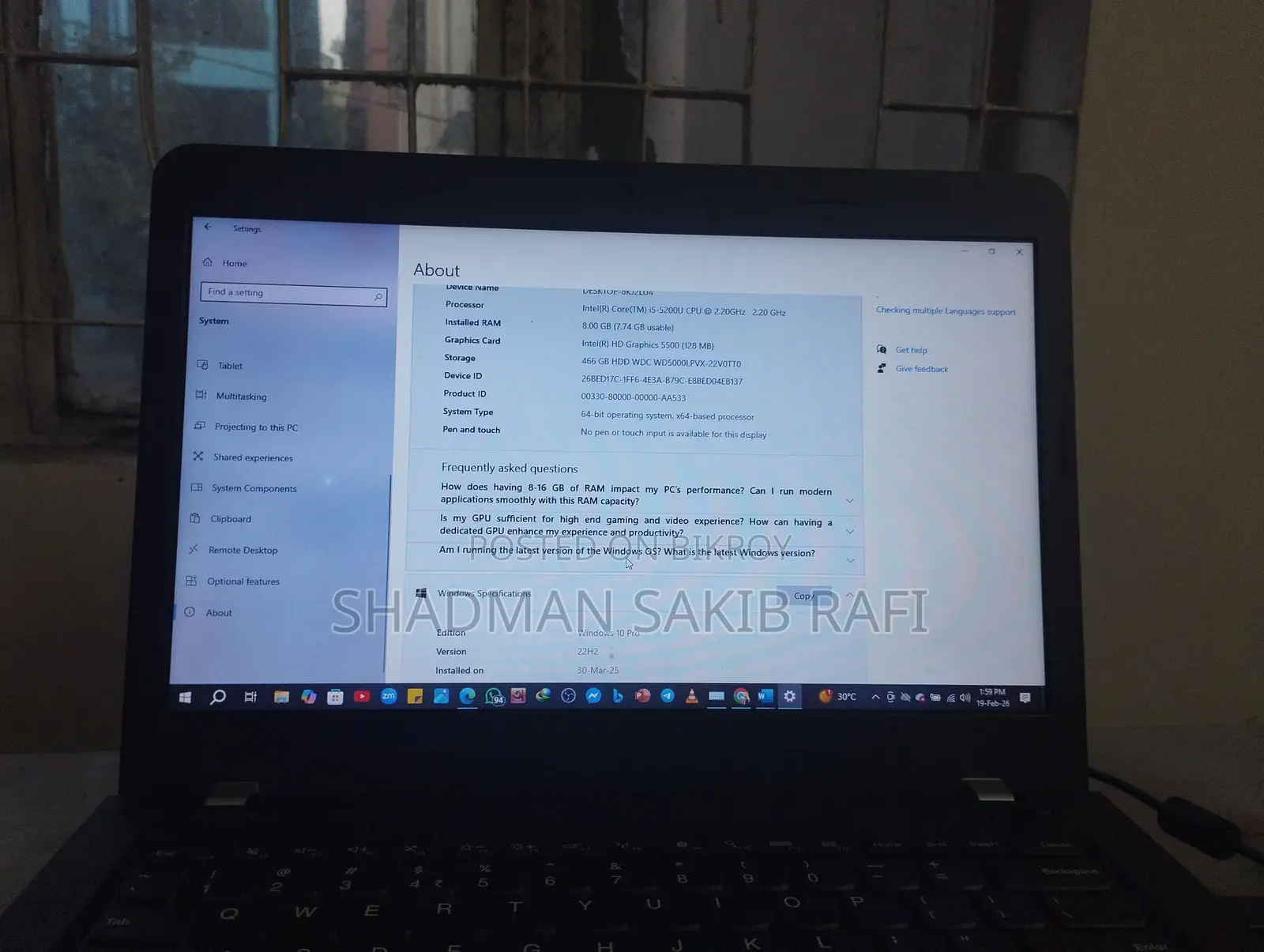 ThinkPad series laptop