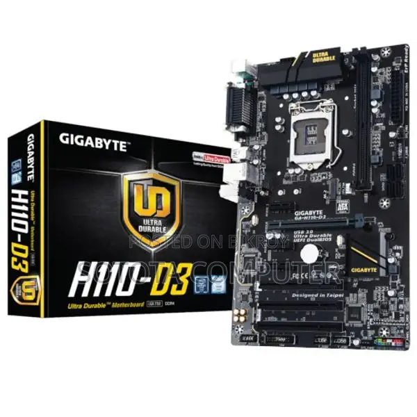 Original Korean Motherboard Gigabyte H61, H81, H110 With 1-Year Guarantee
