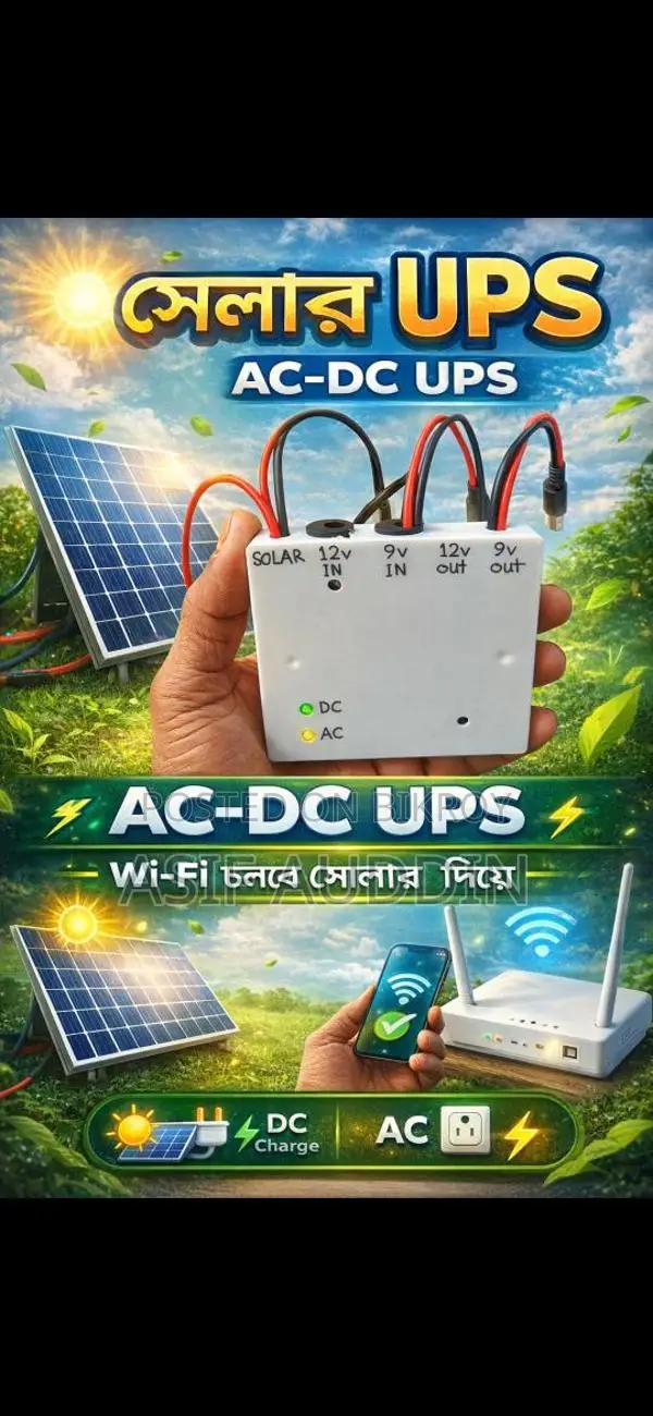 AC-DC Solar System Wi-Fi UPS