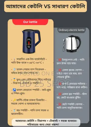 ওয়াটার হিটার ।। পানি গরম করার মেশিন প্রিমিয়াম কেটলি।। তিন লিটার