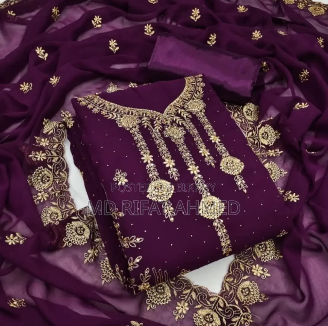 Embroidery Georgette Three Piece