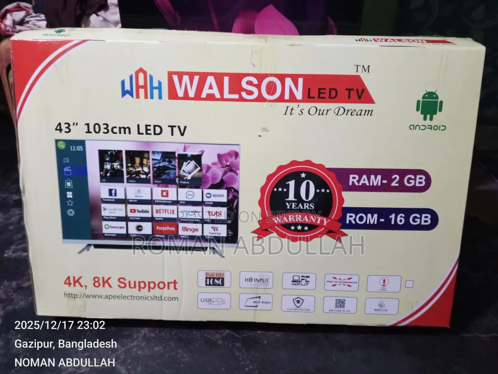Walson Voice Control Smart LED TV