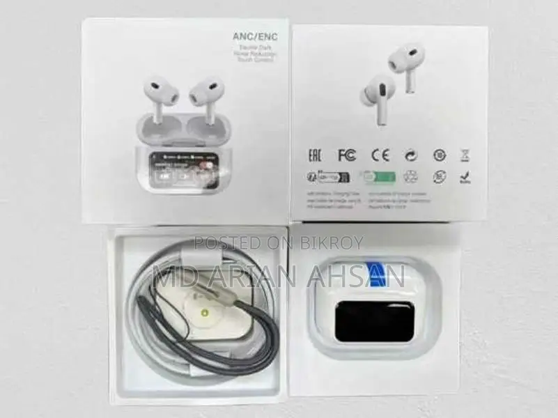 A9 Pro ANC + ENC with Touch Screen Display Airpods