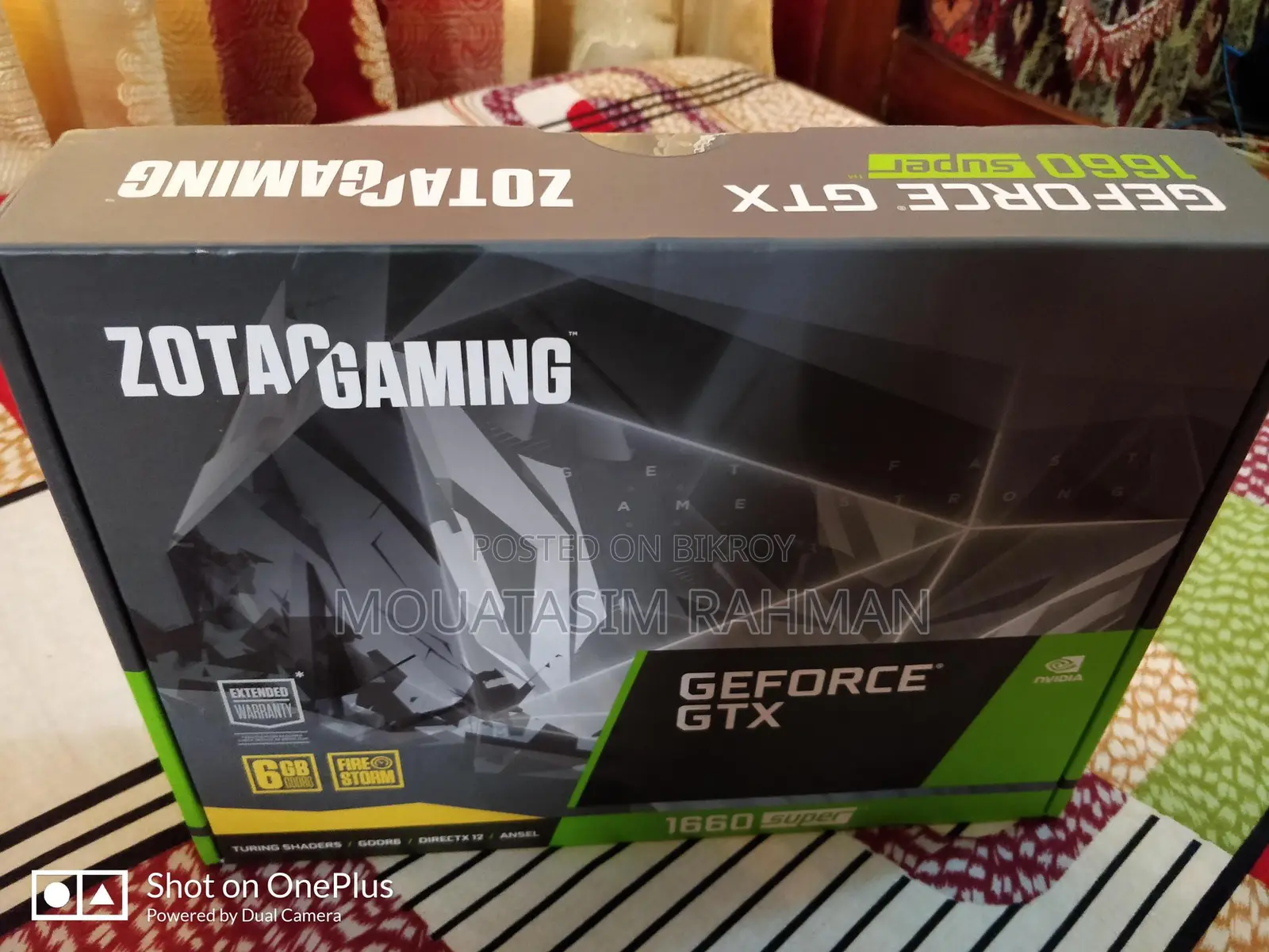 Zotac 1660 super OC (6 GB) with BOX Mid Ranged gaming GPU 1080p 4k FIXED