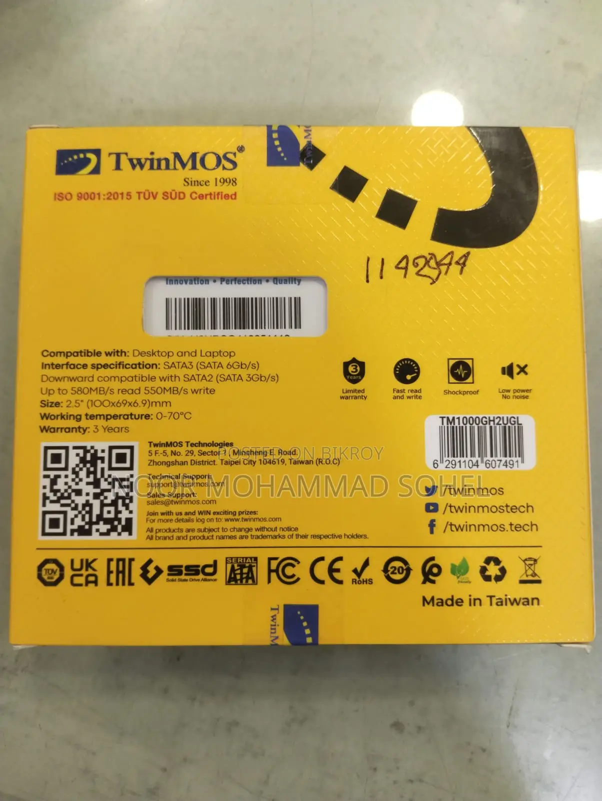 SSD Hard Disk One Terabyte
