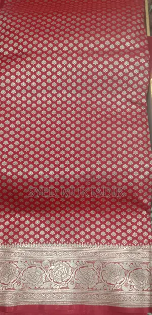 Red Benarasi and Matching Dupatta