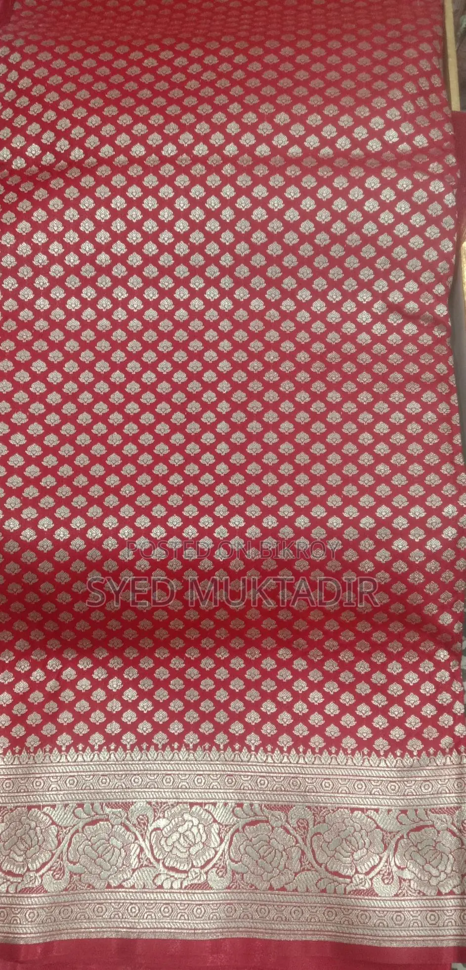Red Benarasi and Matching Dupatta