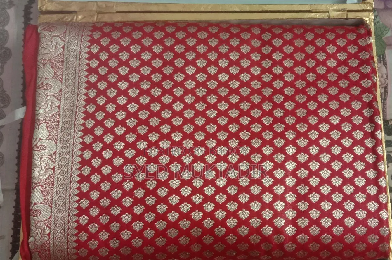 Red Benarasi and Matching Dupatta