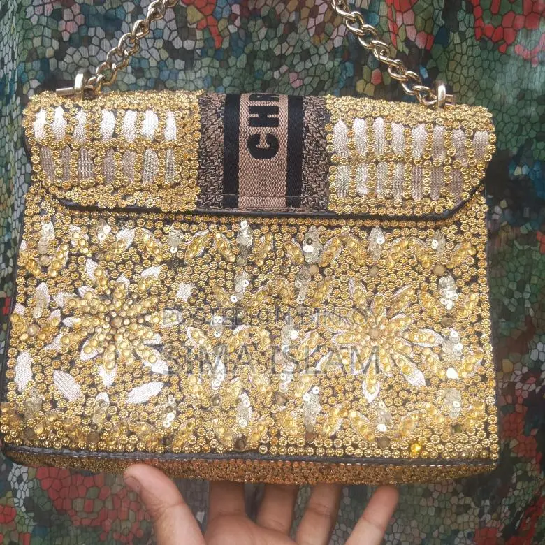 Gorgeous Hand-Made Stone Work Bag