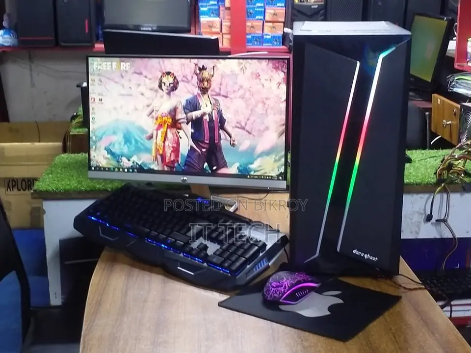 ফ্রি-ফায়ার গেমিং√4th Gen Cor i5_8GB RAM ~1TB/128GB SSD With HP 20" LED