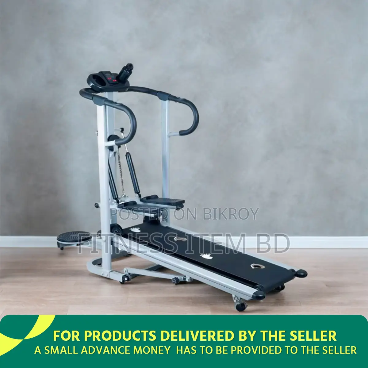 4-in-1 Manual Treadmill 1188 Capacity