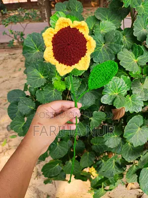 কাস্টমাইজড ক্রোশেট ফ্লাওয়ার জার উইথ লাইট