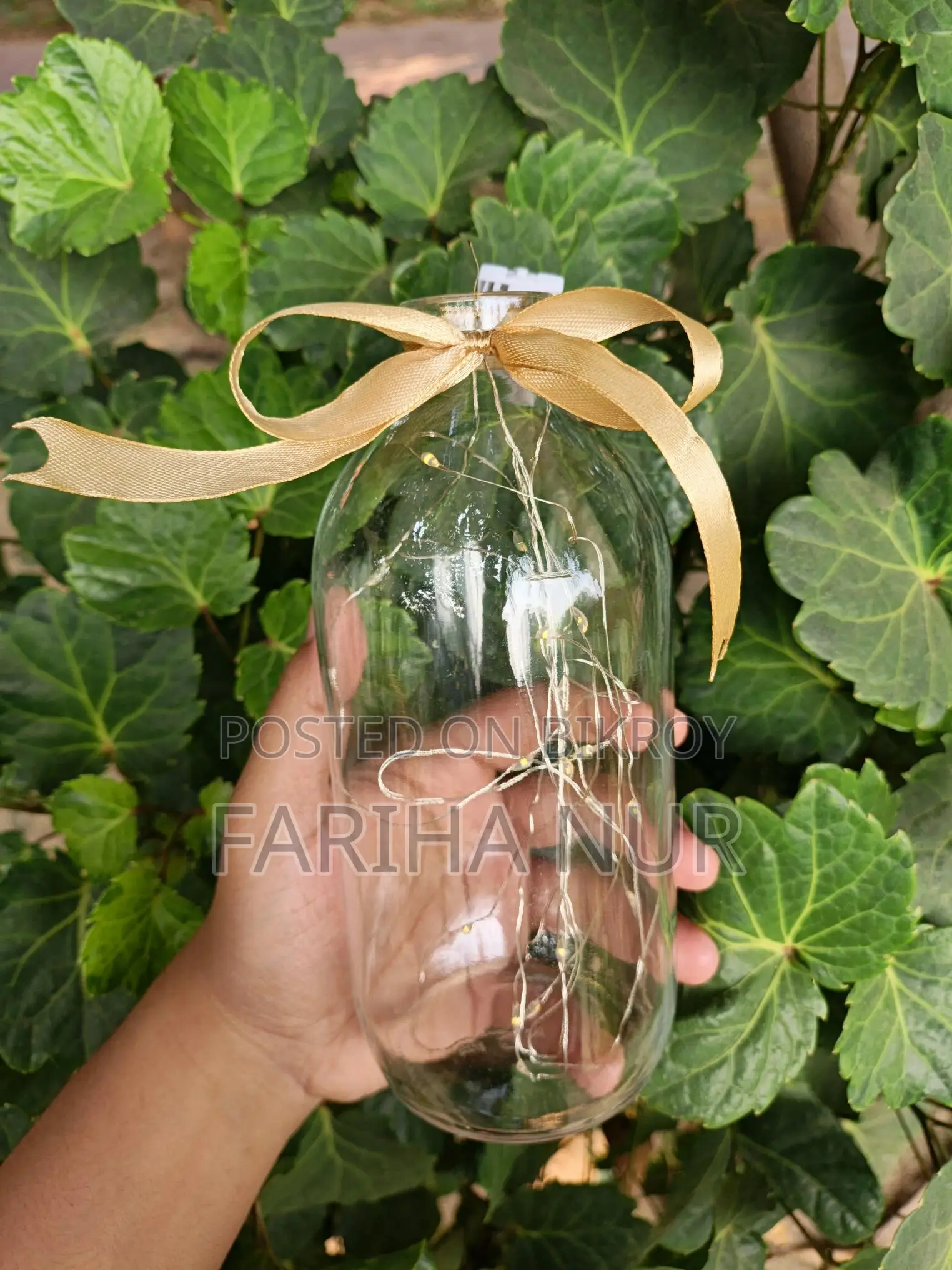 Customised Crochet Flower Jar with Light