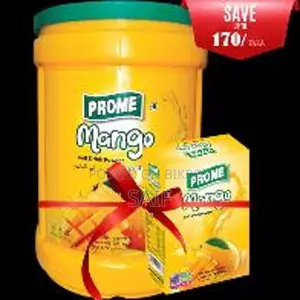 Prome ব্র্যান্ডের ম্যাংগো ড্রিংকের ২.২৫ কেজির জারের সাথে ২৫০ গ্রাম ফ্রী