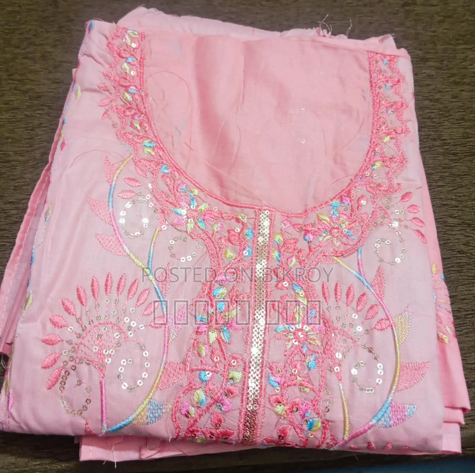 Party Three-Piece Suit (Cotton with Floral Embroidery)