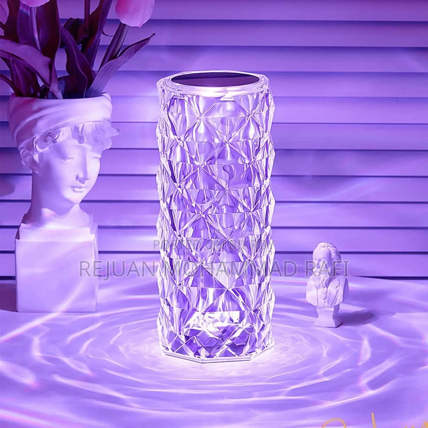 16 Color Crystal Rose Diamond Table Lamp Acrylic for Room