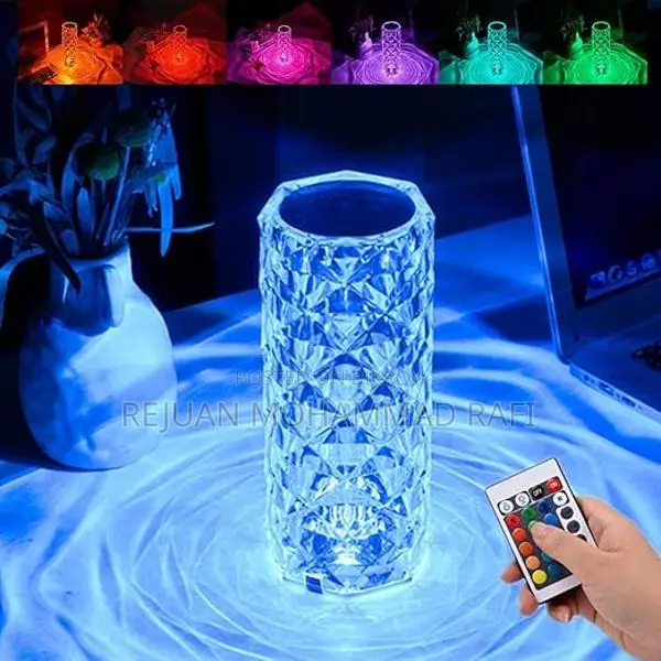 16 Color Crystal Rose Diamond Table Lamp Acrylic for Room
