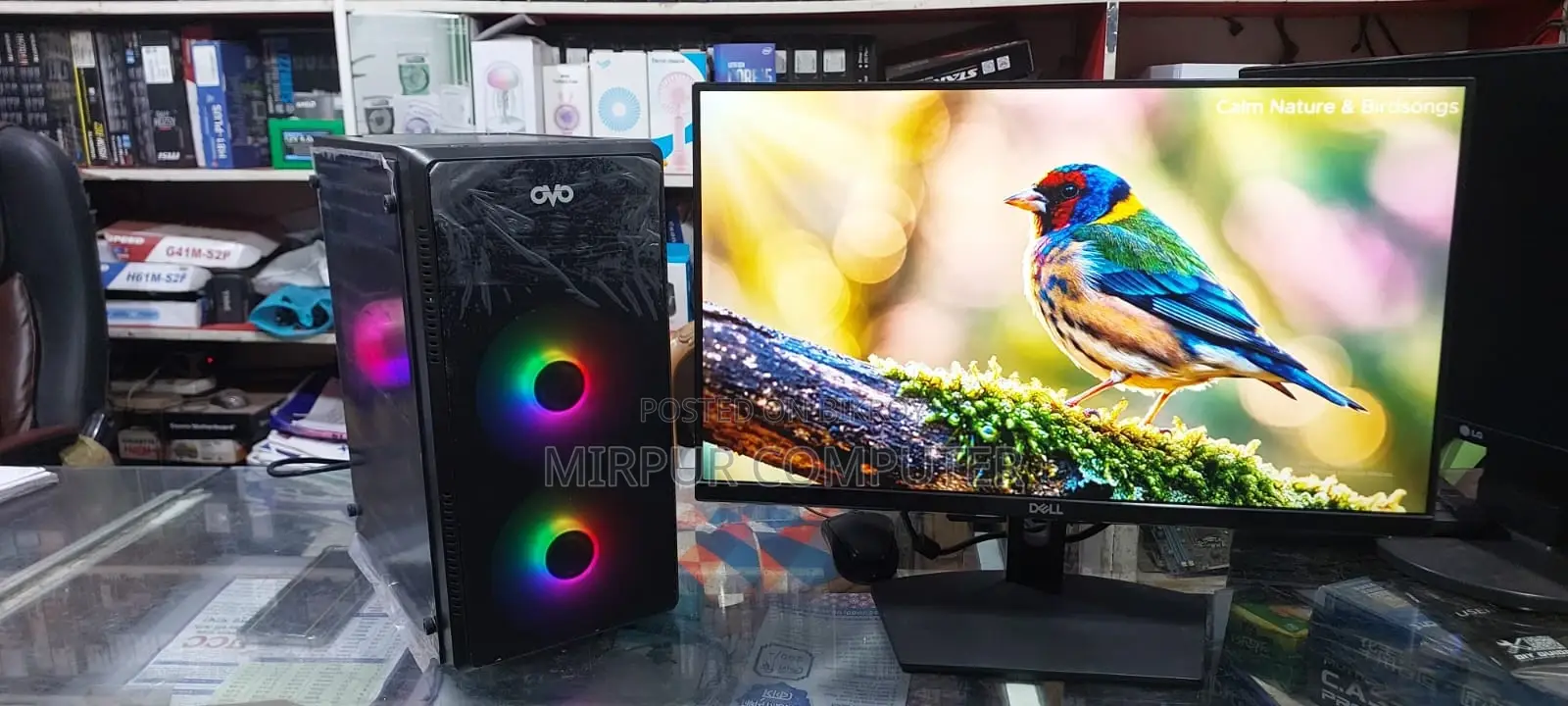 Desktop PC Core i5 8th Gen + Dell 22" LED Borderless + 8GB RAM + 256GB SSD