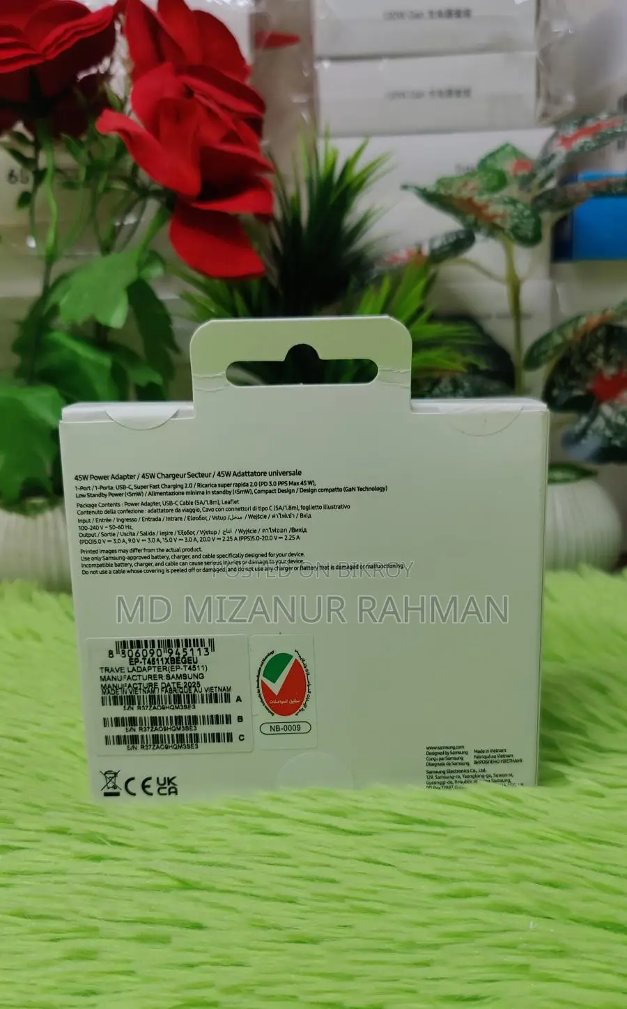Samsung 45W Super Fast Charger Original NFC Supported 2.0