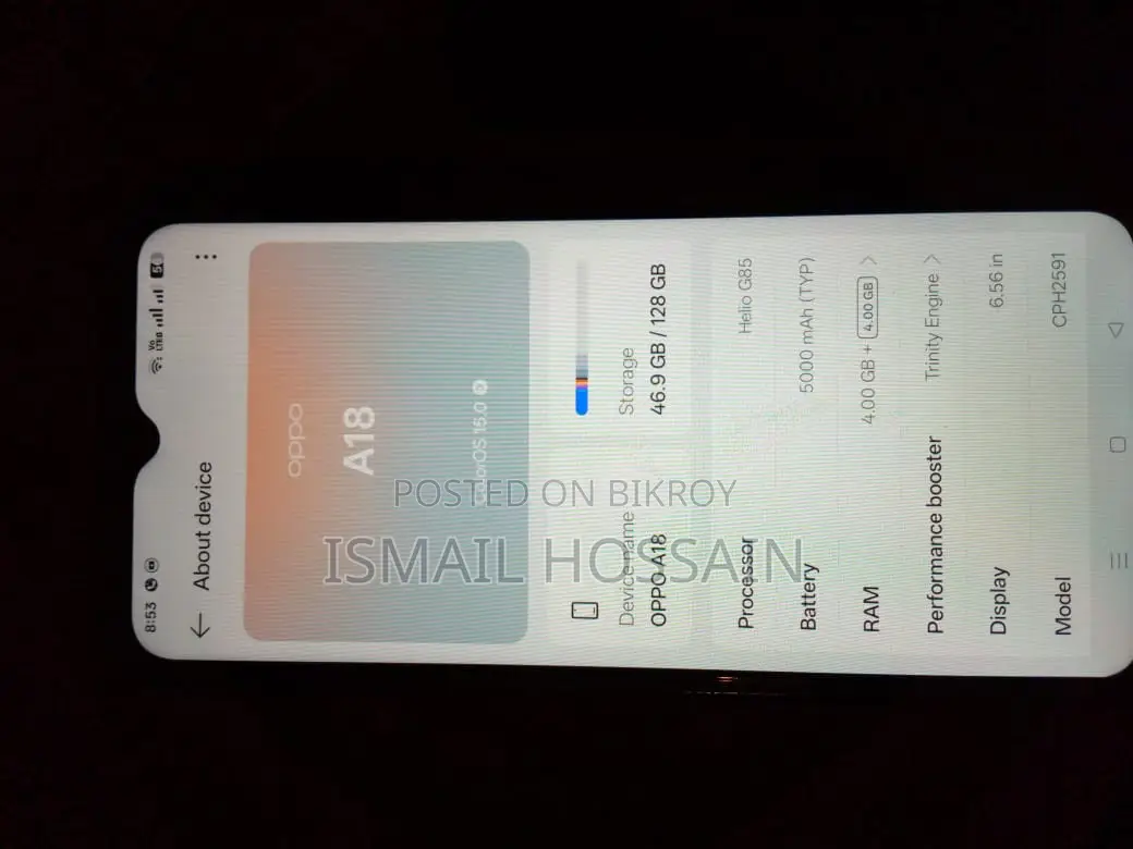 OPPO A18 . (Used)