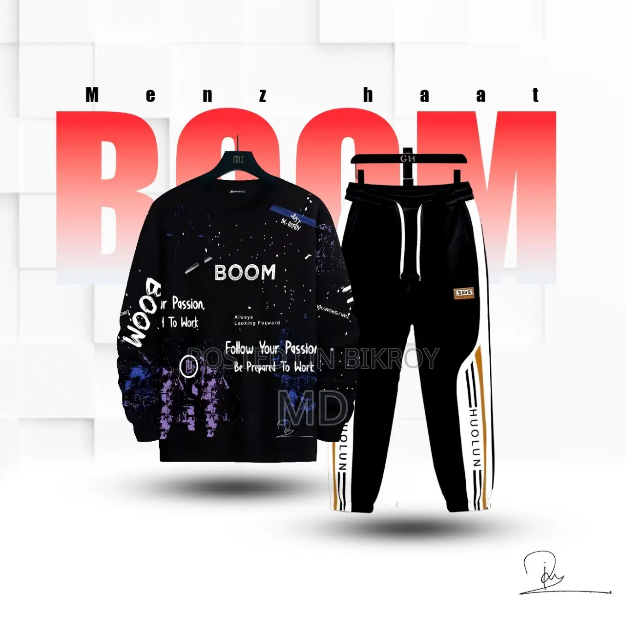 Cotton Full Sleeve T-shirt and Trouser Set