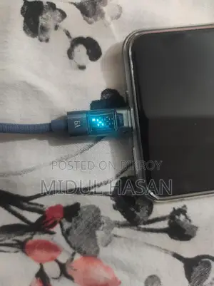 Toocki USB-C Cable 100W with LED Display [Blue 1m]