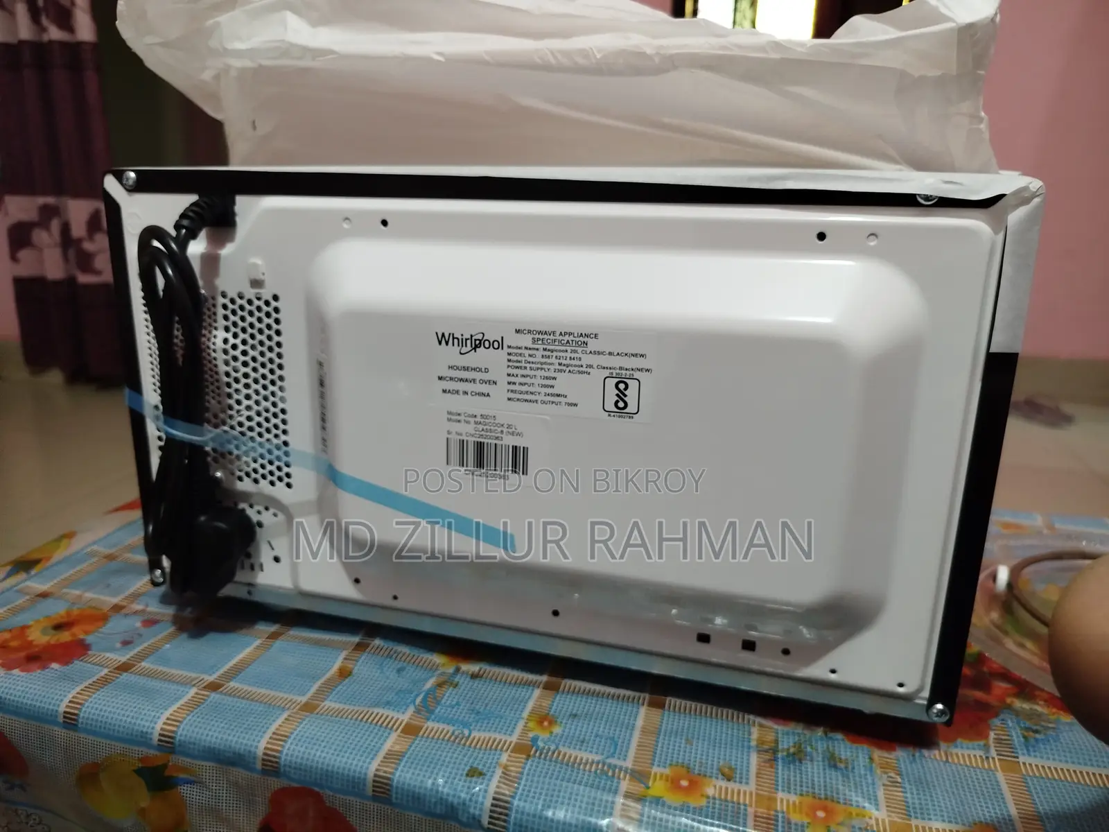 Whirlpool Microwave Oven Magicoook 20L