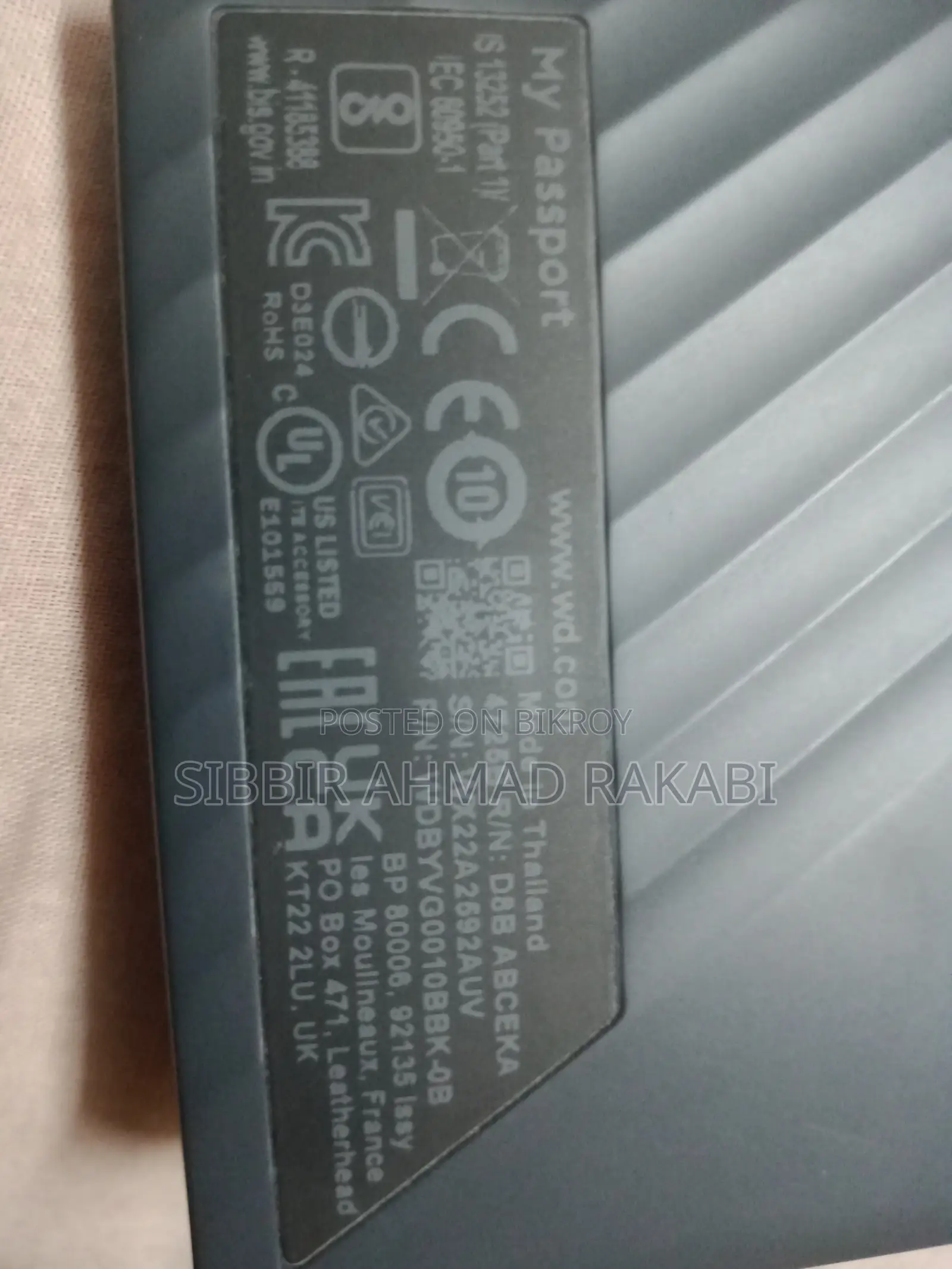 WD My Passport 1TB External Hard Drive (Original)