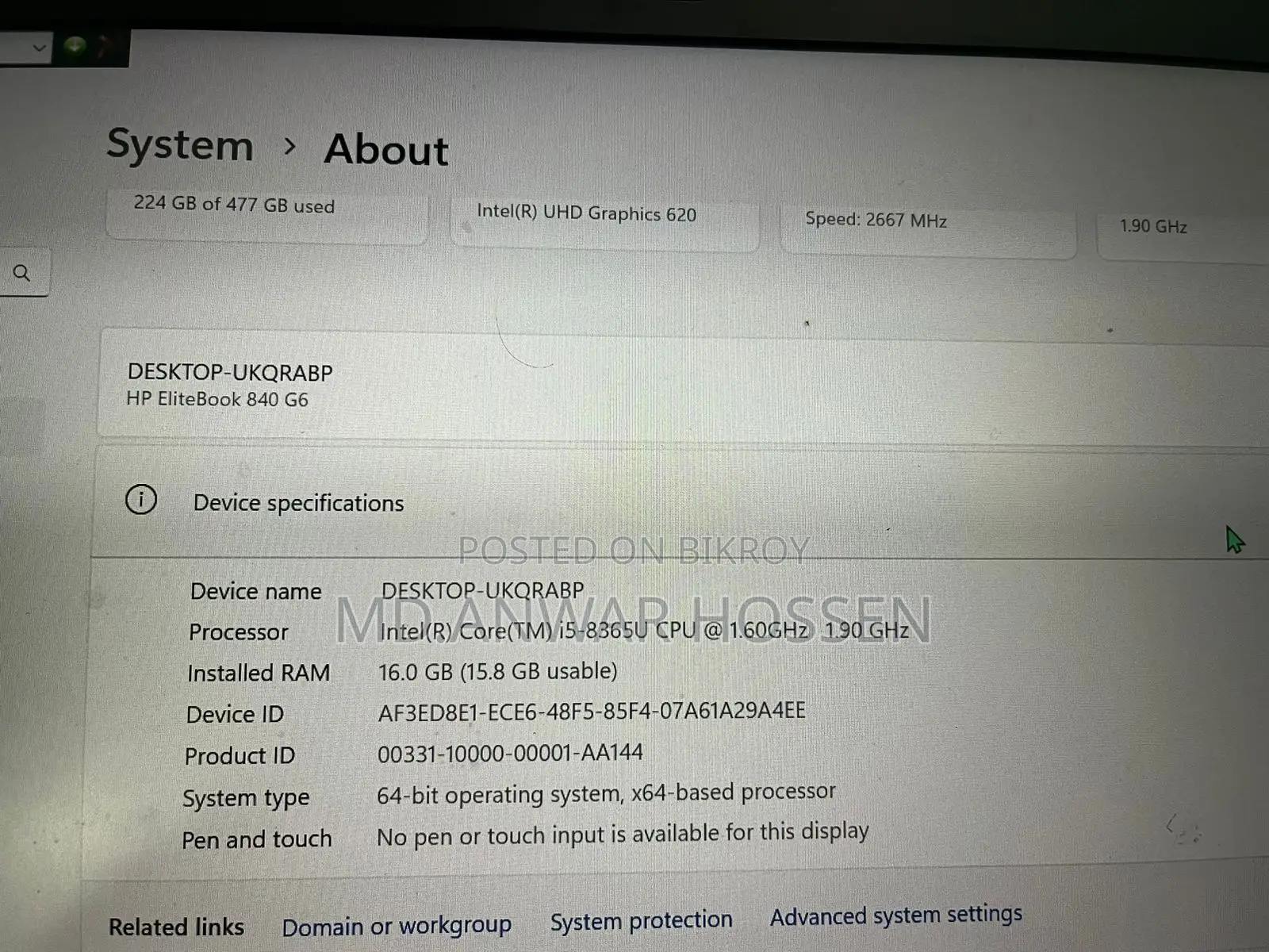 Hp Elitebook 840 G6 For Sale