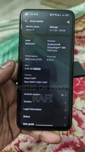 Realme 9i fresh (Used)