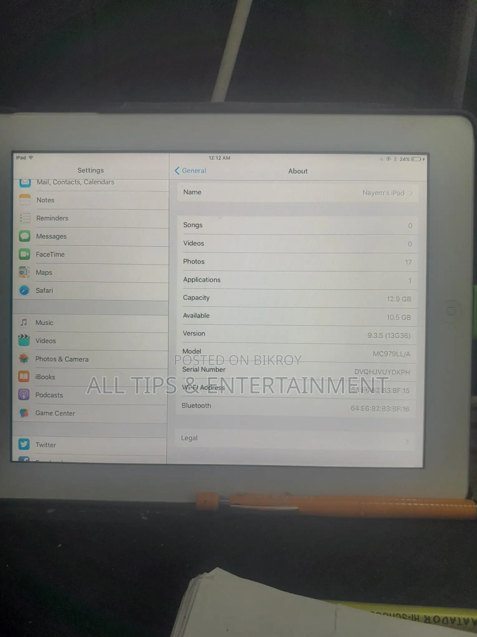 Apple Ipad Mini 1 (used)