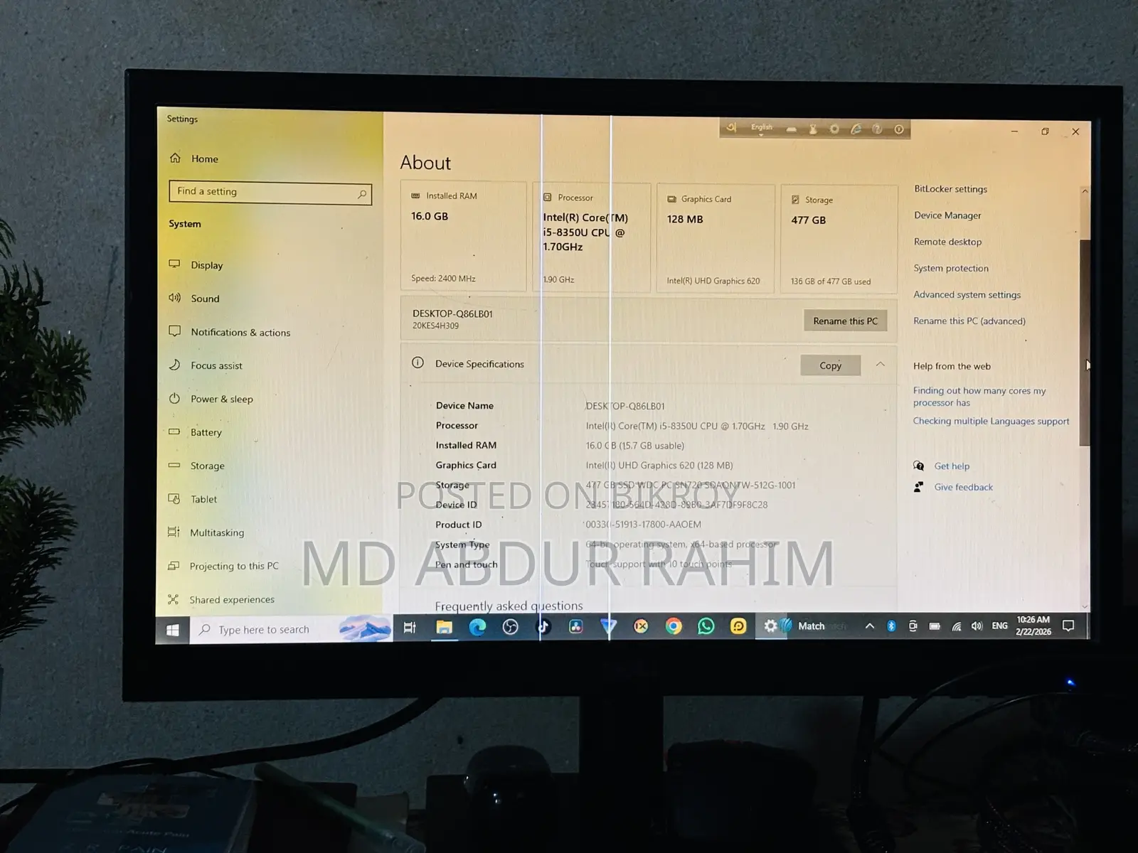 Laptop+Monitor+Mouse,keyboard,speaker,HDMI