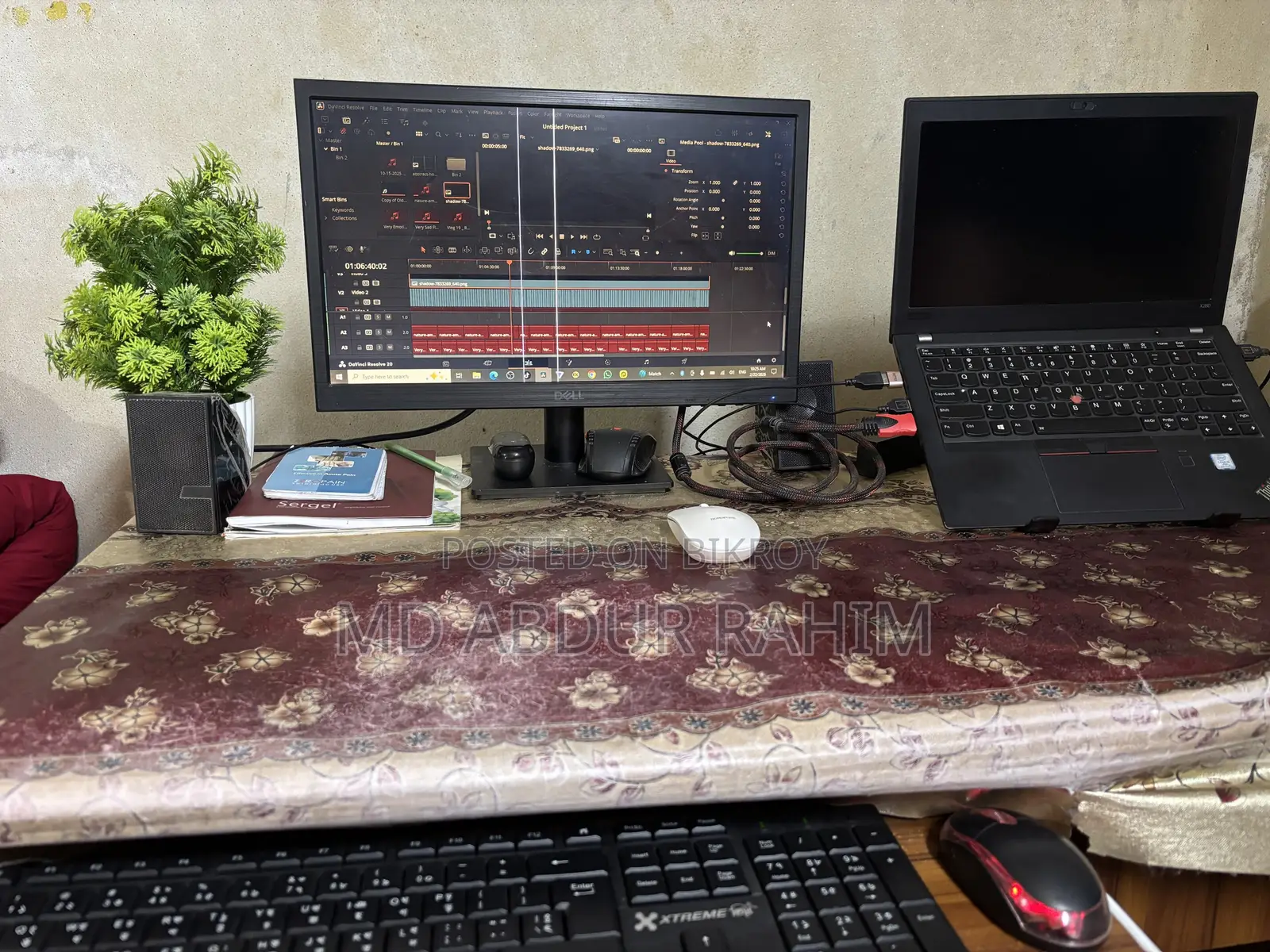 Laptop+Monitor+Mouse,keyboard,speaker,HDMI