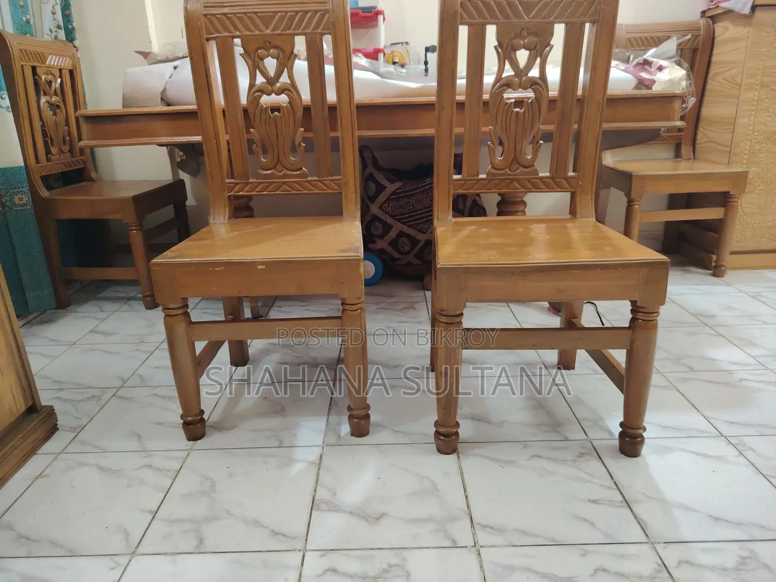 Sky Wood Six-Seater Dining Table