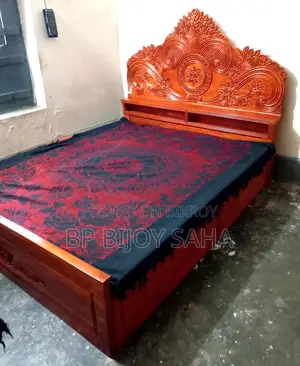Mahogany Wood Full Box Bed